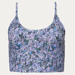 ‼️RARE‼️🎸Beach Riot🎸🔥NWT🔥Libby Longline Sports Bra in Black/Blue Floral—L